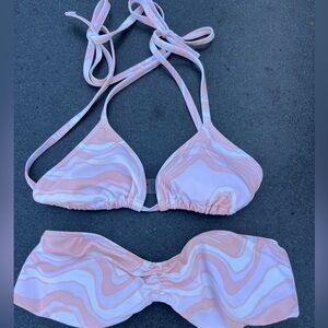 Abercrombie & Fitch Bikini Tops- Orange Print